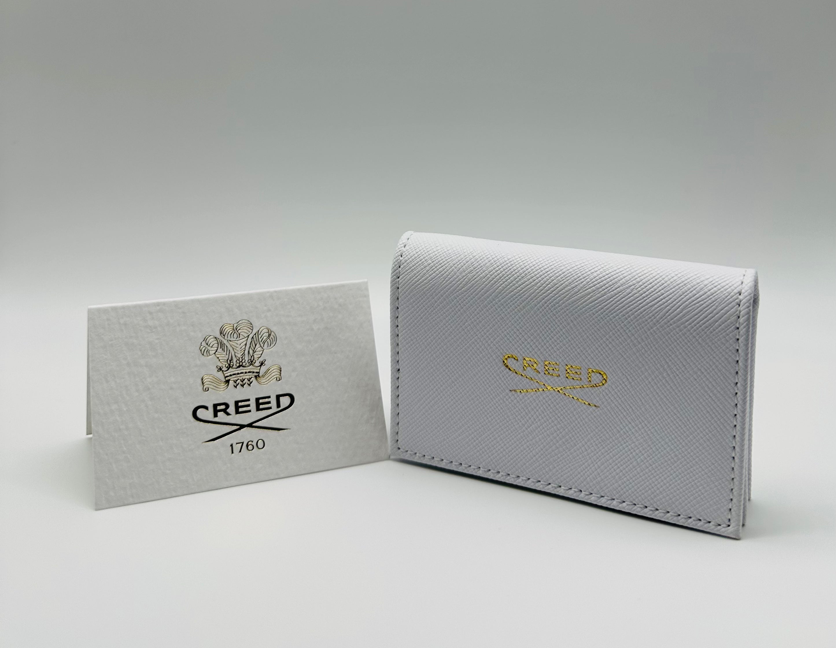 Creed-Women’s Luxury Fragrance White Leather Wallet Discovery Set 8x1.7ml NIB Authentic !