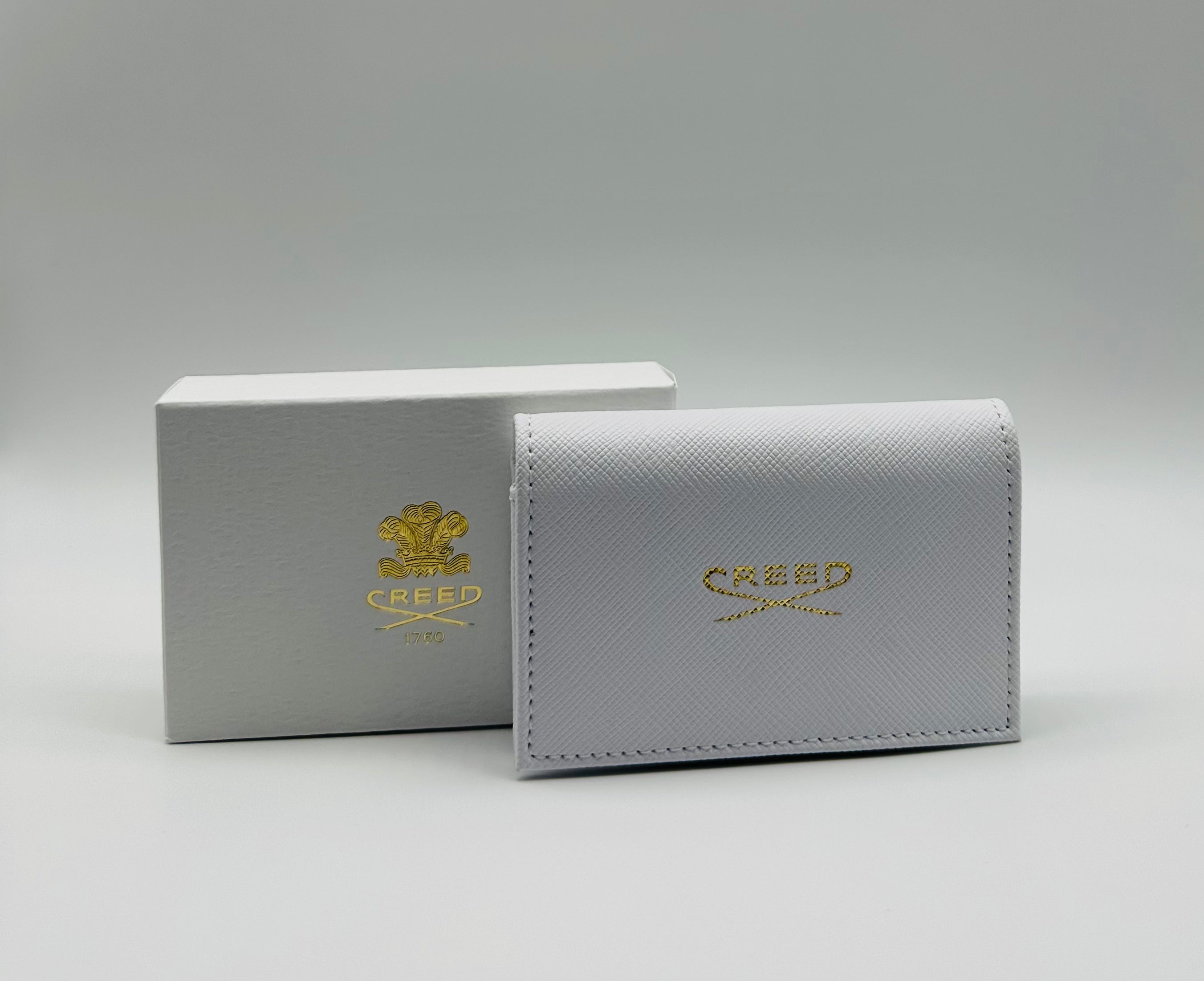 Creed-Women’s Luxury Fragrance White Leather Wallet Discovery Set 8x1.7ml NIB Authentic !