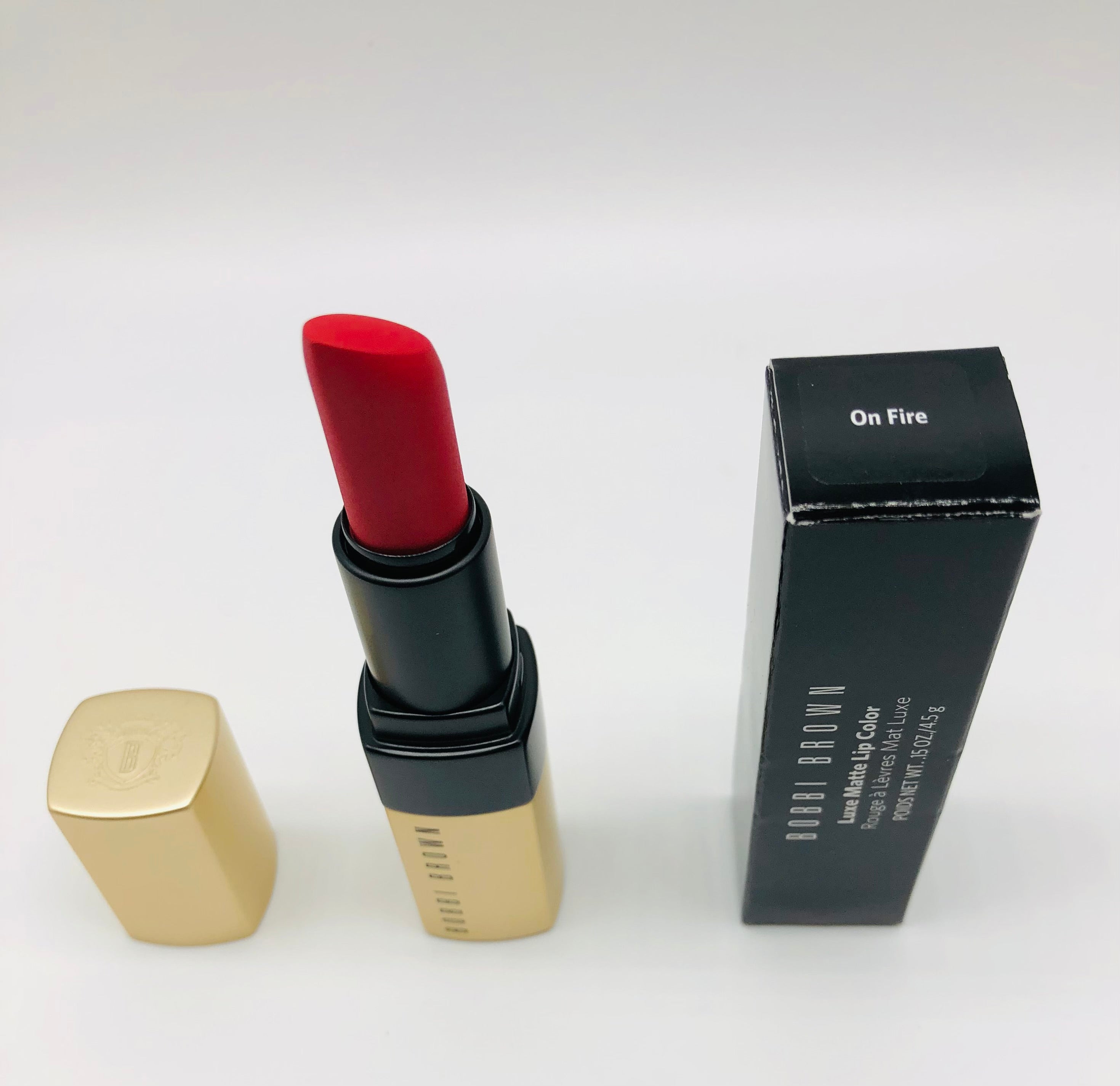 Bobbi Brown-Luxe Matte Lipstick-On Fire (true blue red) 0.15oz/4.5g NIB