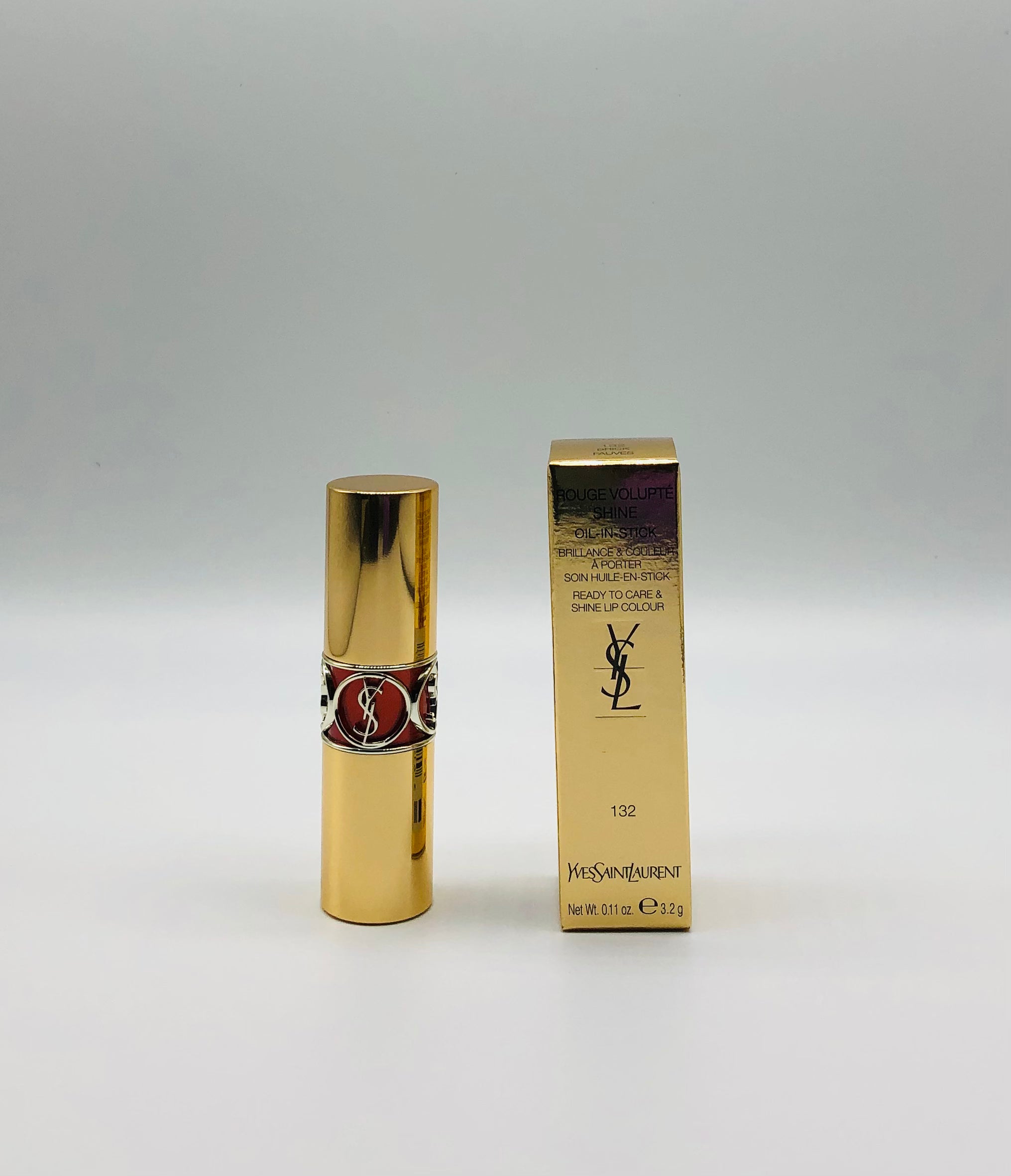 YSL Rouge Volupte Shine Lipstick #132 Brick Fauves-Limited Edition 0.1oz/3.2gNIB