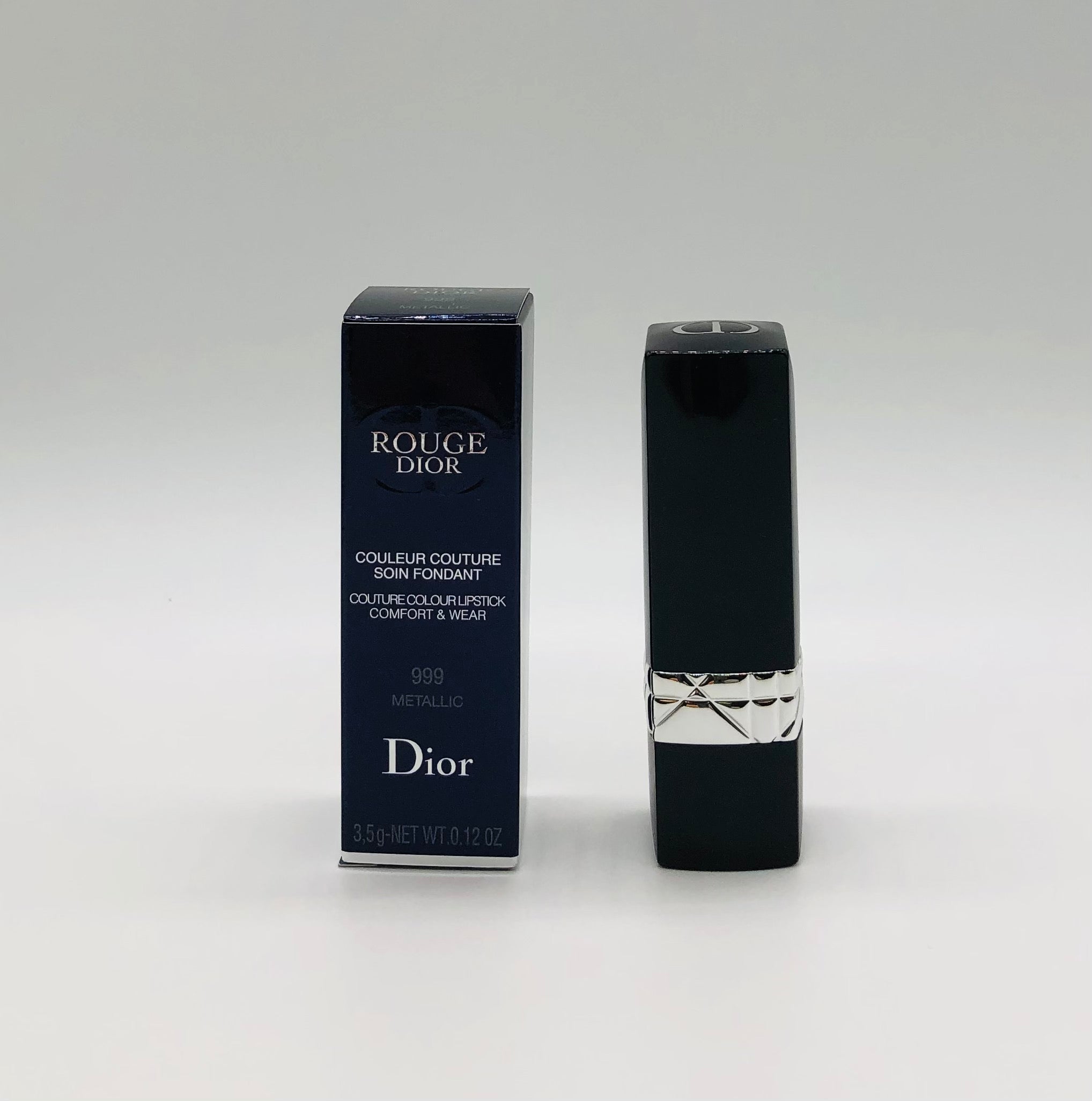 Dior Rouge Dior Refillable Lipstick 999 Metallic-Iconic Red 0.12oz/3.5g NIB