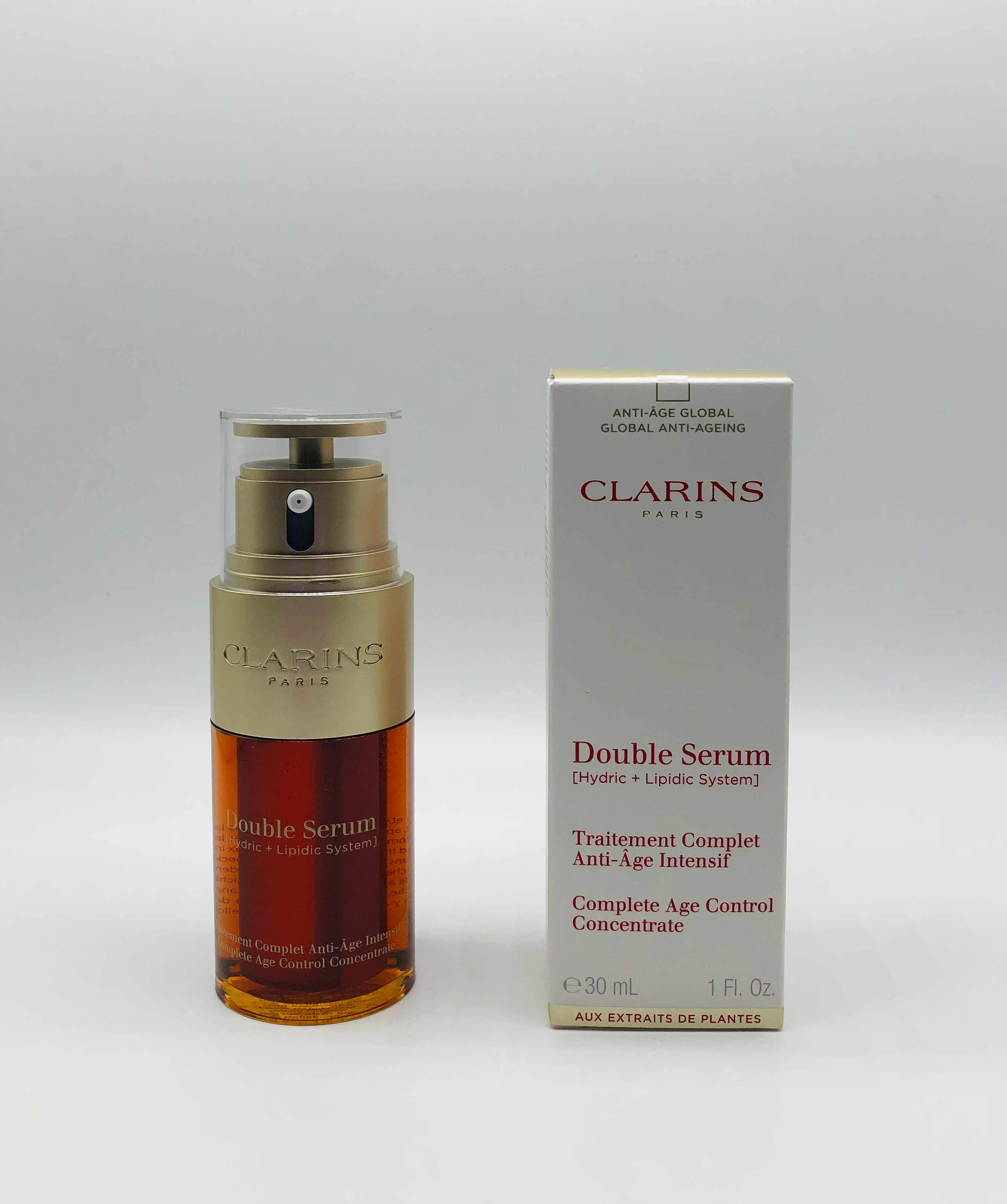 Clarins-Double Serum Firming &Smoothing Anti-Aging Concentrate 1.0oz/30ml NIB