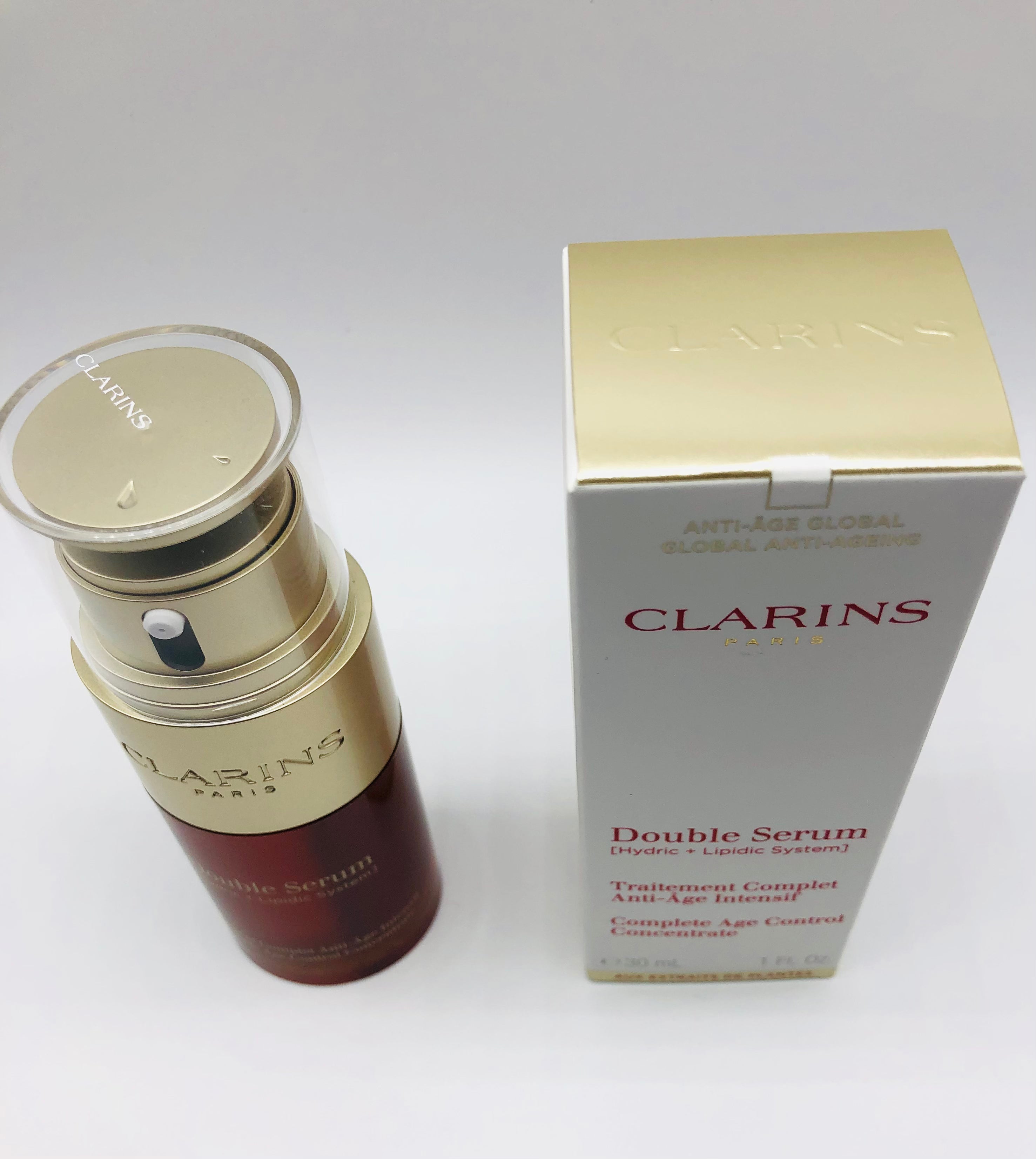 Clarins-Double Serum Firming &Smoothing Anti-Aging Concentrate 1.0oz/30ml NIB