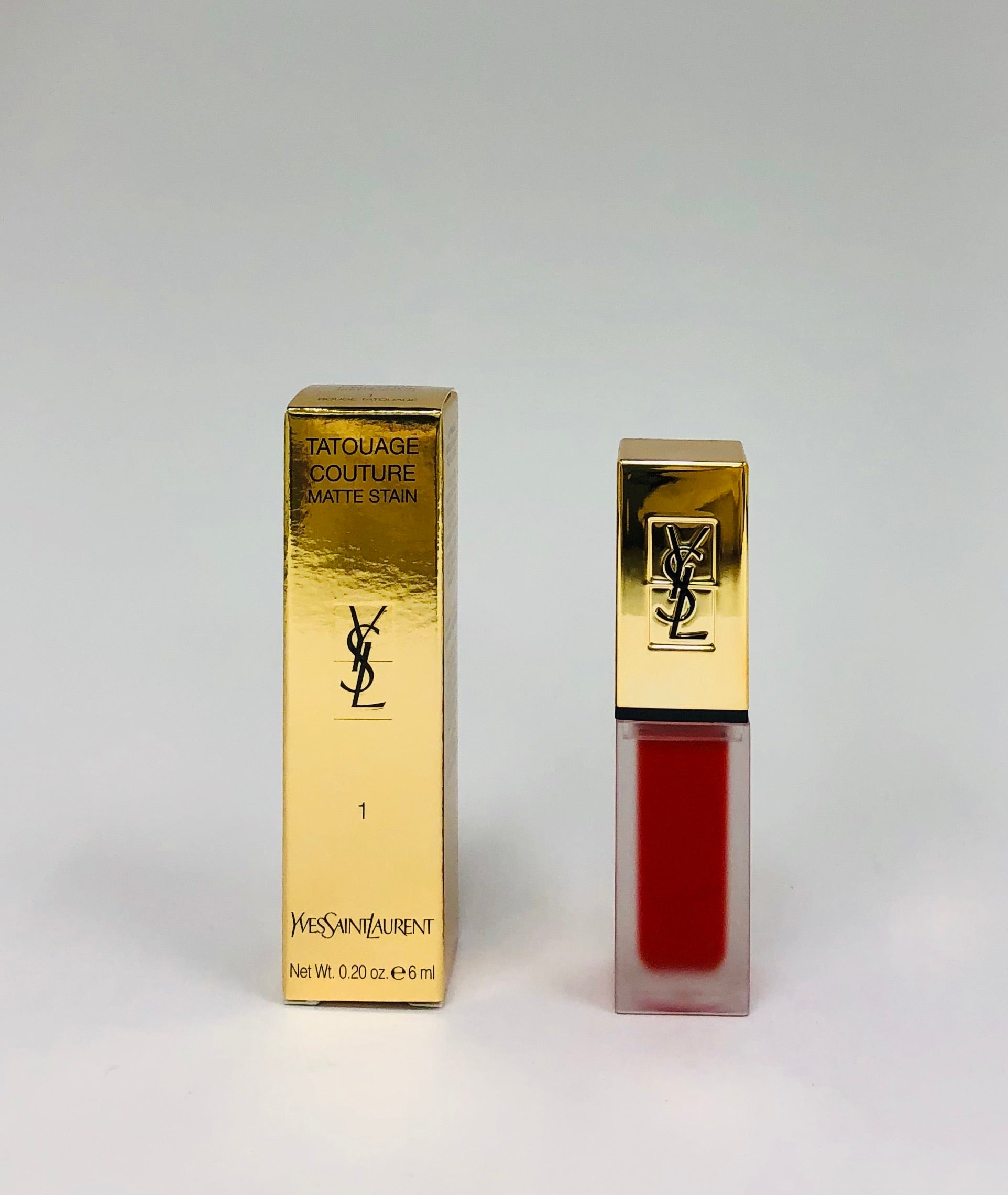 YSL Tatouage Couture Liquid Matte Lip Stain #1 Rouge Tatouage NIB